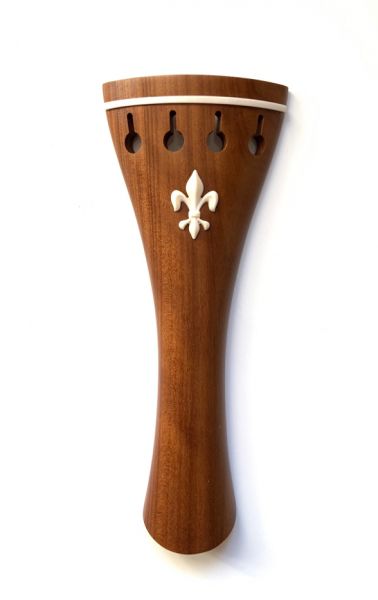 Violintailpiece with fleur de lis